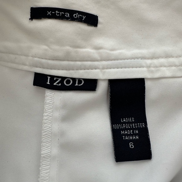 White Izod Skort with Pocket Tennis Golf Activewear - Picture 4 of 4